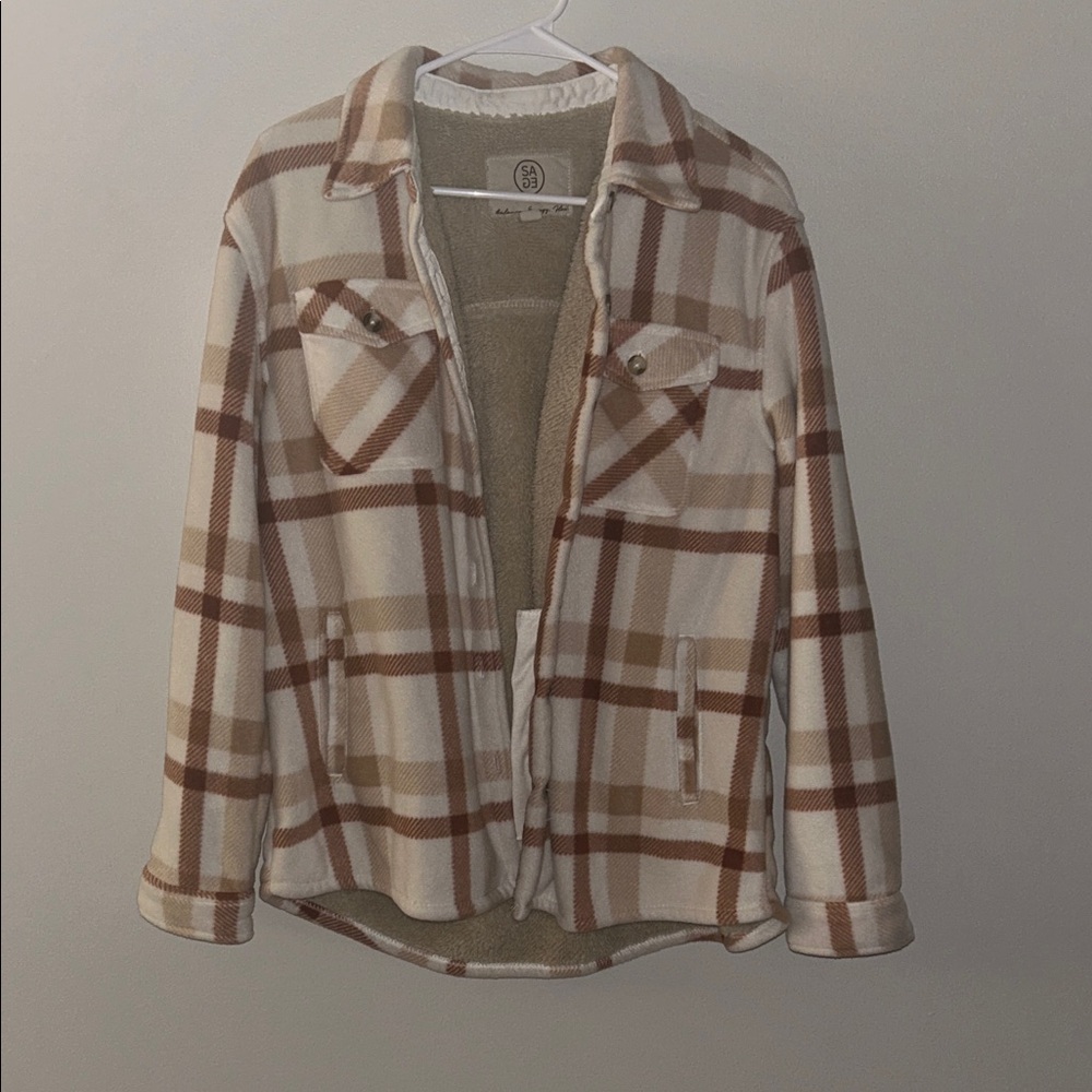 Plaid Button-Up Jacket